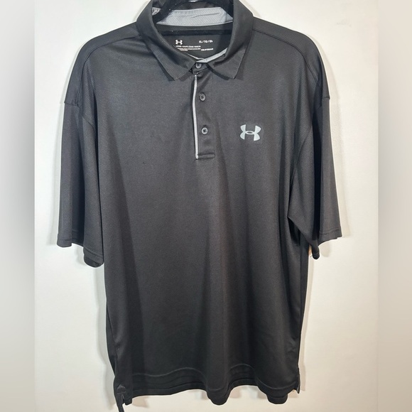 Under Armour Other - Under Armour HeatGear Black Polo Shirt Men’s XL Loose Fit Moisture Wicking Golf